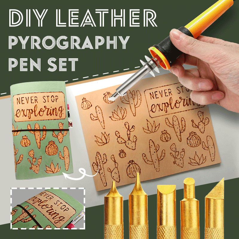 DIY Leather Pyrography Pen Set