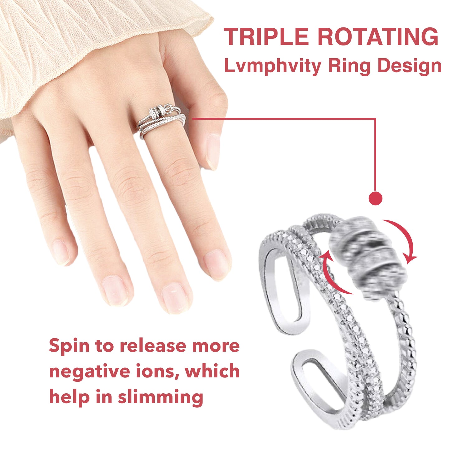 TANSIO Threanic Triple Spin Ring